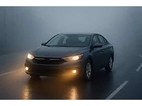 Low-beam headlights — Alberta adverse-conditions road sign for Class 7 test