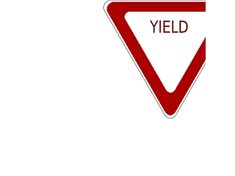 Yield — Alberta regulatory road sign for Class 7 test